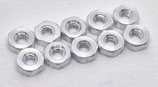 10St. Aluminium Sechskantmutter M2 ähnl. DIN934