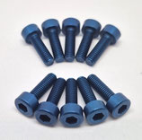 Aluminium Zylinderkopfschraube M3 blau ähnl. DIN912