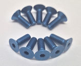 Aluminium Senkkopfschraube M4 blau ähnl. DIN7991