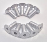 Aluminium Senkkopfschraube M4 silber ähnl. DIN7991