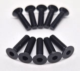 Aluminium Senkkopfschraube M3 schwarz ähnl. DIN7991