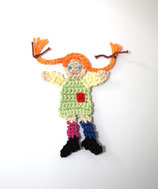 Häkelapplikation Pippi