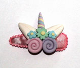 Haarspange Einhorn aus Fimo, 5,5 cm