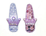 Haarspange Krönchen mit Strass,  5,5 cm