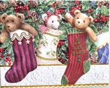 Carol Wilson Christmas *NCX2604「Teddy Bear in Stocking」