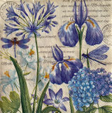 SP小8　F02-1   CL-OG055701　Irises,Hydrangea and Dragonflies