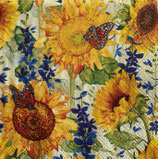 SP小8　F52　Ｃ1089720　SUNFLOWER AND LARKSPUR green