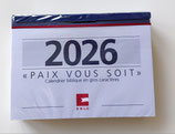 Calendrier paix vous soit