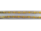 2m Brokat Borte Blumen Ranken Trachten Landhaus Bordüre Webband Meterware Design Deko edel gemustert 11mm breit