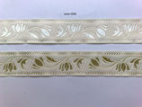 2m Borte aus Farben wählen Blumen Ranken Tracht Landhaus Dirndl  Mittelalter Bordüre Webband Meterware Kostüm Design Deko edel gemustert 35mm breit
