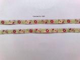2m Brokat Borte Blumen Ranken Trachten Landhaus Bordüre Webband Meterware Design Deko edel gemustert 11mm breit