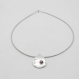 COLLIER GOUTTE GRENAT SERTI