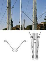 distanziatore palo metallo