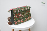 PloverPouch  *~* L ~ Projekttasche / Kosmetiktasche / rot & grün