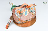 Schmuckstück  *~*  Projekttasche / Cord /  Blumen / small / Orange & mint