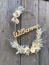 Trockenblumenring Willkommen