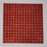 Soft Glas Glitter auf Netz  2x2cm Rot