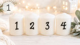 Adventskerzen 1 - 4 Creme