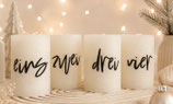 Adventskerzen 1 - 4 Creme