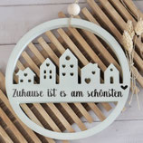 Häuschenkranz "Zuhause ist es am schönsten" Mint