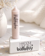 Kerzenhalter Kuchen "Happy Birthday" mit Pustekuchen Kerze