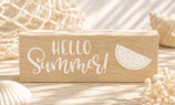Holzblock "Hello Summer" mit Melone