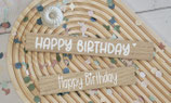 Hölzchen "Happy Birthday"