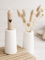 Kerzenhalter / Vase gerillt