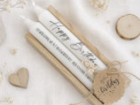 Geschenkset Kerzen "Happy Birthday & Ich weiss genau wie alt du geworden bist.."