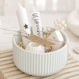 Geschenkset Schale Mint "Wunschlicht"