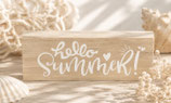 Holzblock "Hello Summer"