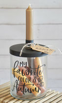 Kerzenglas Schwarz "My favorite Color is Autumn"