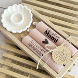 Geschenkset Kerzen klein "Zum Muttertag" Rosa