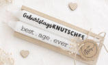 Geschenkset Kerzen "Gebutstagsknutscher & best age ever"