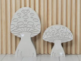 Pilz mit Herzli Grau