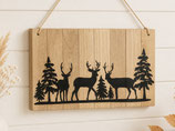 Schild "Hirsche im Wald"