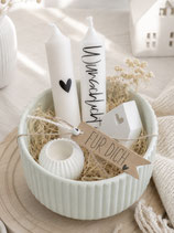 Geschenkset Schale Mint "Wunschlicht"