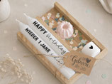 Geschenkset Kerzen "Happy Birthday" Rosa