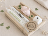 Geschenkset Kerzen "Eine Portion Glück für Dich / Glückskerze"