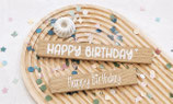 Hölzchen "Happy Birthday"