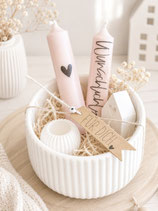Geschenkset Schale Weiss "Wunschlicht"