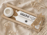 Geschenkset Kerzen klein "Glückskerze" Weiss