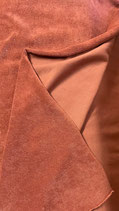 Frottee terracotta - 80% Baumwolle 20% Pes  -  150 cm breit