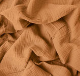 Musselin (Mousselin) Triple Gauze in Zimt   140 cm breit   100 % Baumwolle