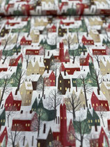 Weihnachtsdorf - 100% Baumwolle - DigitalDruckstoff - Breite ca. 150 cm