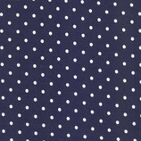 Jersey Interlock blau mit weißen Punkten (Hamburg)  100 % BW  140 cm breit