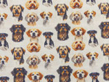 Hunde - 100% Baumwolle Druck - Breite 150 cm - 120 g/m²