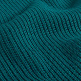 Strick in petrol - 70 % Baumwolle - 33 % PES - Breite 150 cm - 480 g/m²