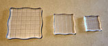 Stempelblock / Acrylblock B transparent mit Gitter in verschiedenen Größen oder als 3er-Set, für Clearstamps