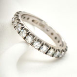 Goldring 585er Weißgold · Memoire · 24 Brillanten 1,10 ct